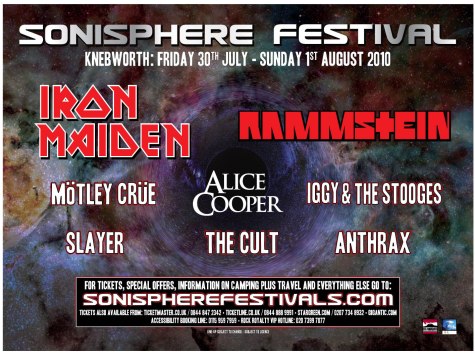 sonisphere festival 2010 ontours