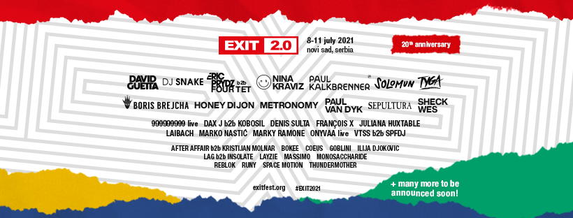 Line Up Exit Festival 2021 - Forteresse de Petrovaradin, Novi Sad (Serbie)