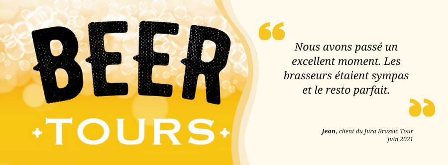 bannière beer tours avis Avis beer tours d'anciens clients Jura brassic Tour